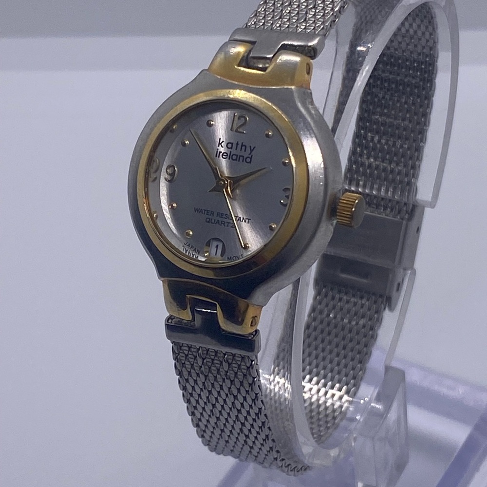 Kathy Ireland Two-Tone Silver and Gold Watch